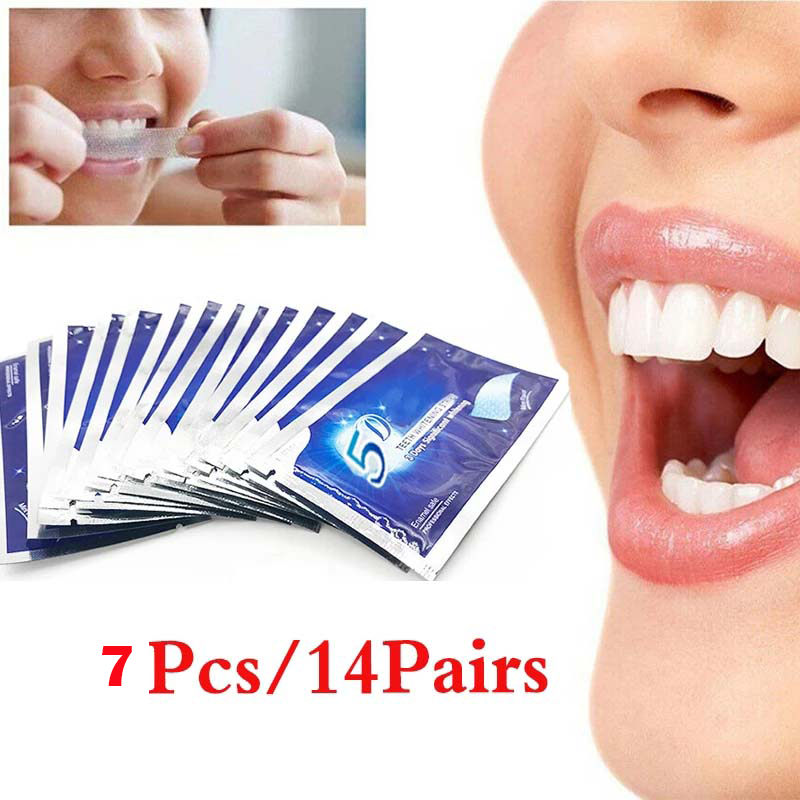 Teeth Whitening Strips Crest - 5d جل طقم تبيض الأسنان شرائط