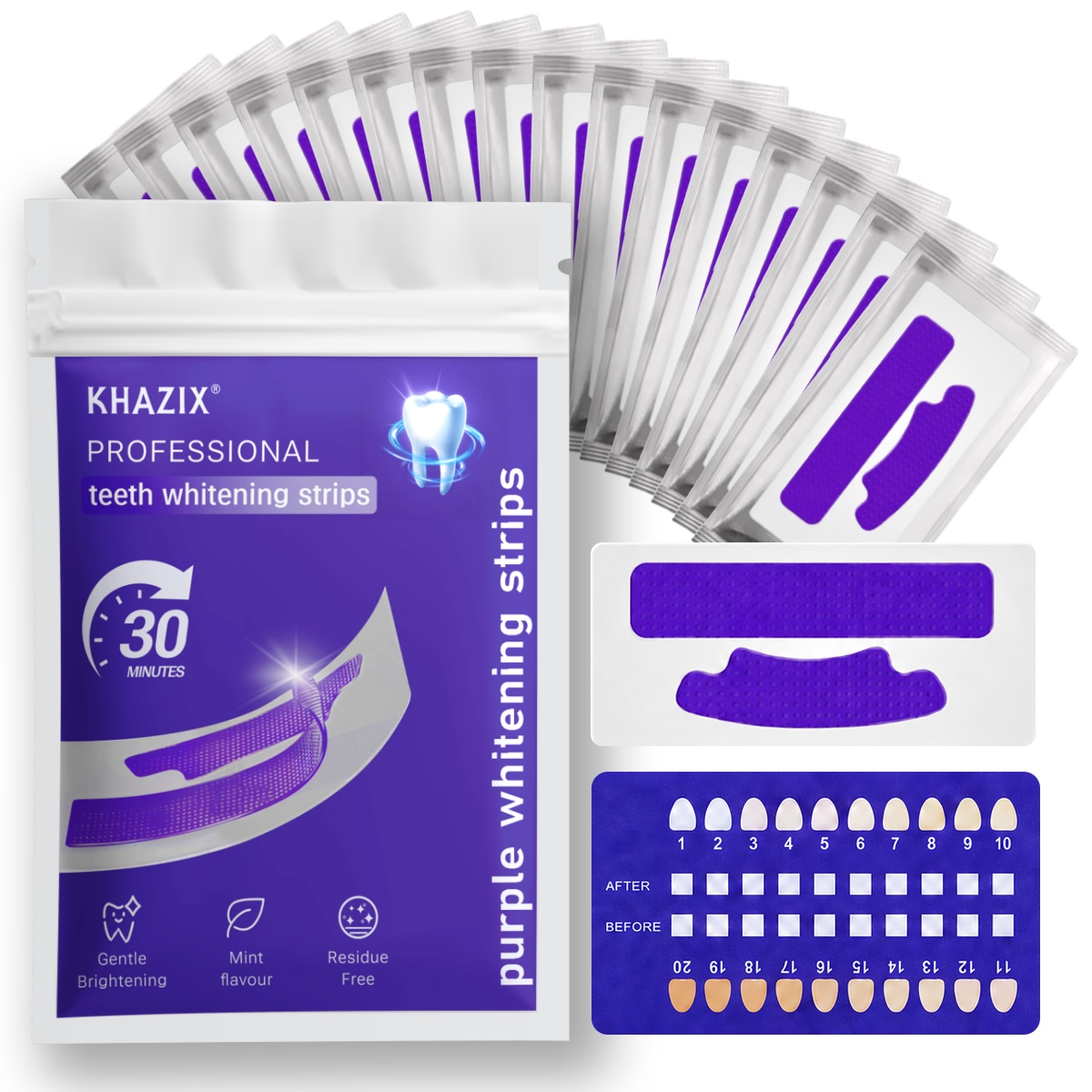 Teeth Whitening Strips Crest - 7 قطع من شرائط تبييض الأسنان