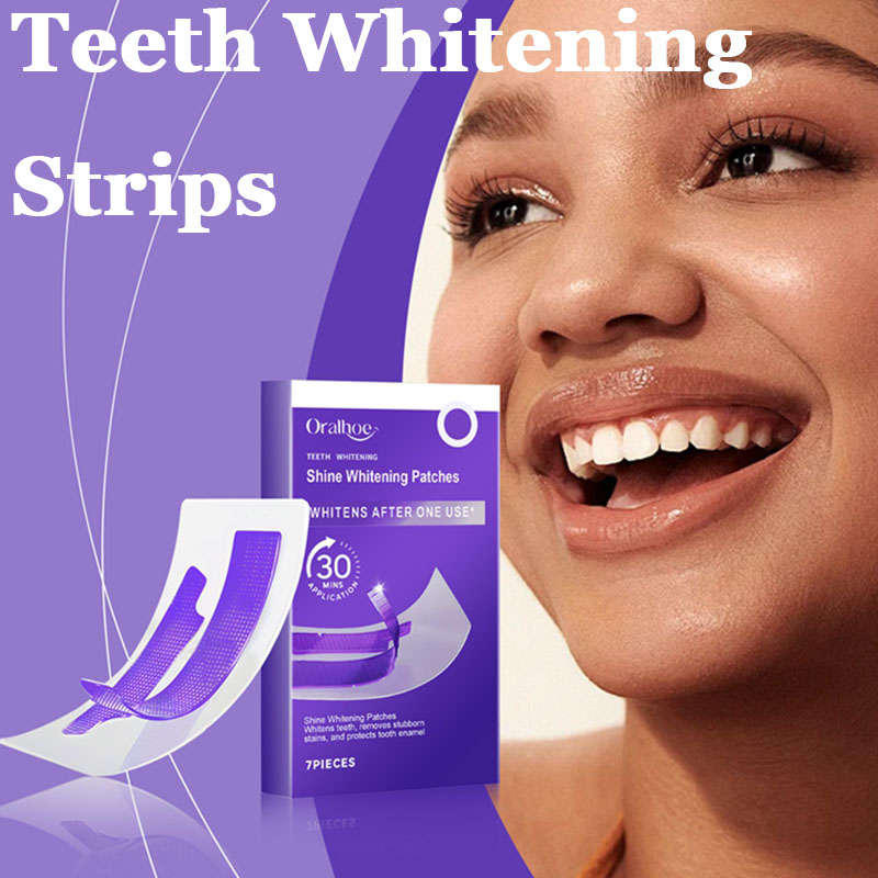 Teeth Whitening Strips Crest - شرائط تبييض الأسنان الأرجوانية تزيل البقع