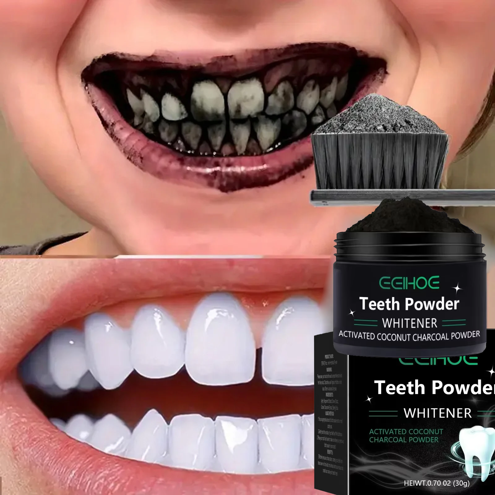 Teeth Whitening Clinic - تفتيح الأسنان مسحوق تبييض التنظيف العميق
