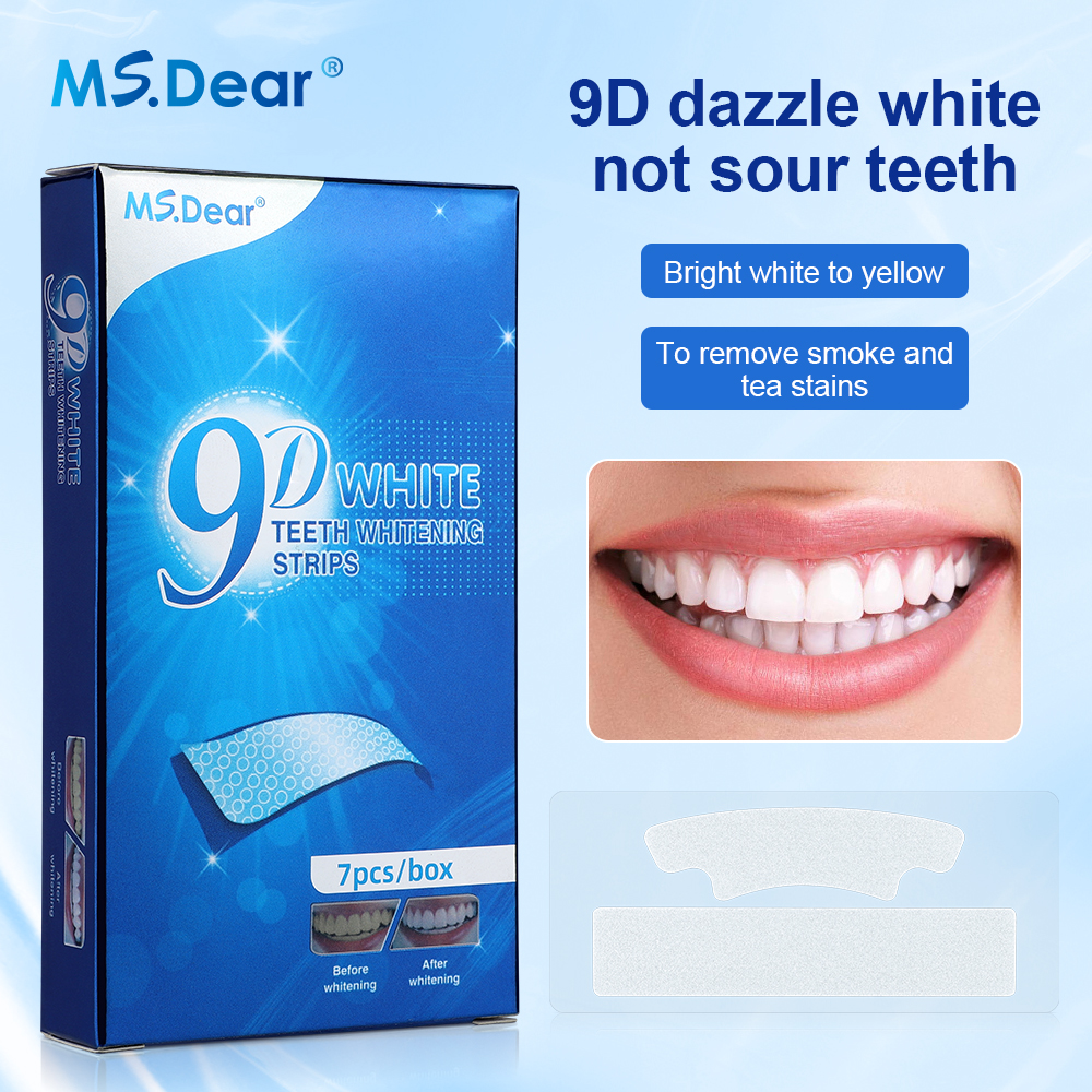 9D جل شرائط تنظيف الأسنان البي - مراجعة Teeth Whitening Strips Crest وسعره