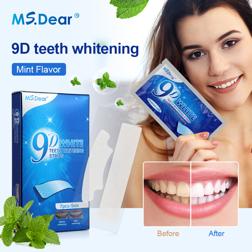 9D جل شرائط تنظيف الأسنان البي - مراجعة Teeth Whitening Strips Crest وسعره
