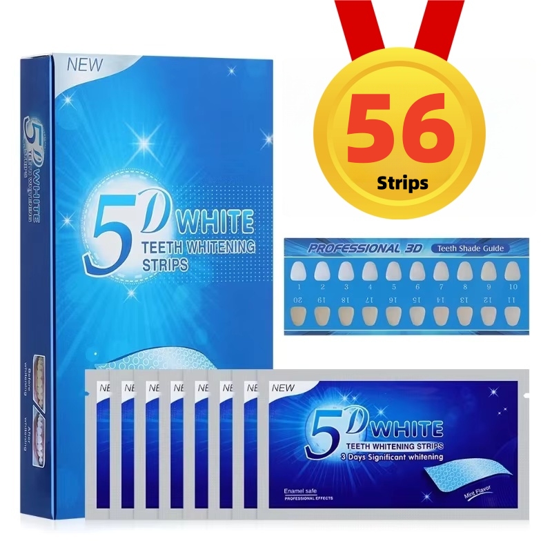شرائط تبييض الأسنان 5D ، شريط  - مراجعة Teeth Whitening Strips Crest وسعره