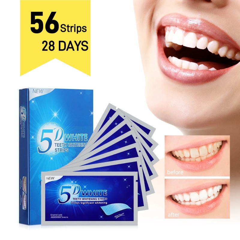 شرائط تبييض الأسنان 5D ، شريط  - مراجعة Teeth Whitening Strips Crest وسعره