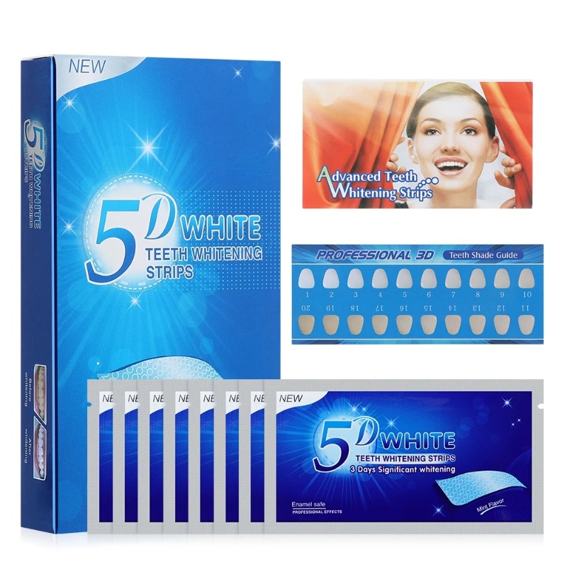 شرائط تبييض الأسنان 5D ، شريط  - مراجعة Teeth Whitening Strips Crest وسعره