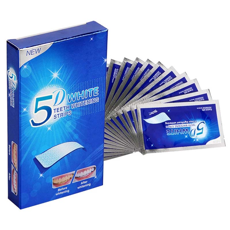 5d جل طقم تبيض الأسنان شرائط ا - مراجعة Teeth Whitening Strips Crest وسعره