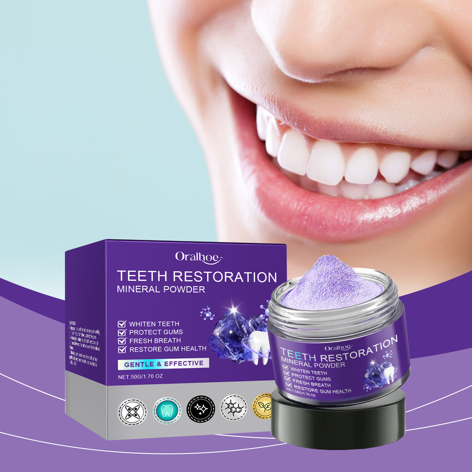 Teeth Restoration Mineral Powd - مراجعة Teeth Whitening Clinic وسعره