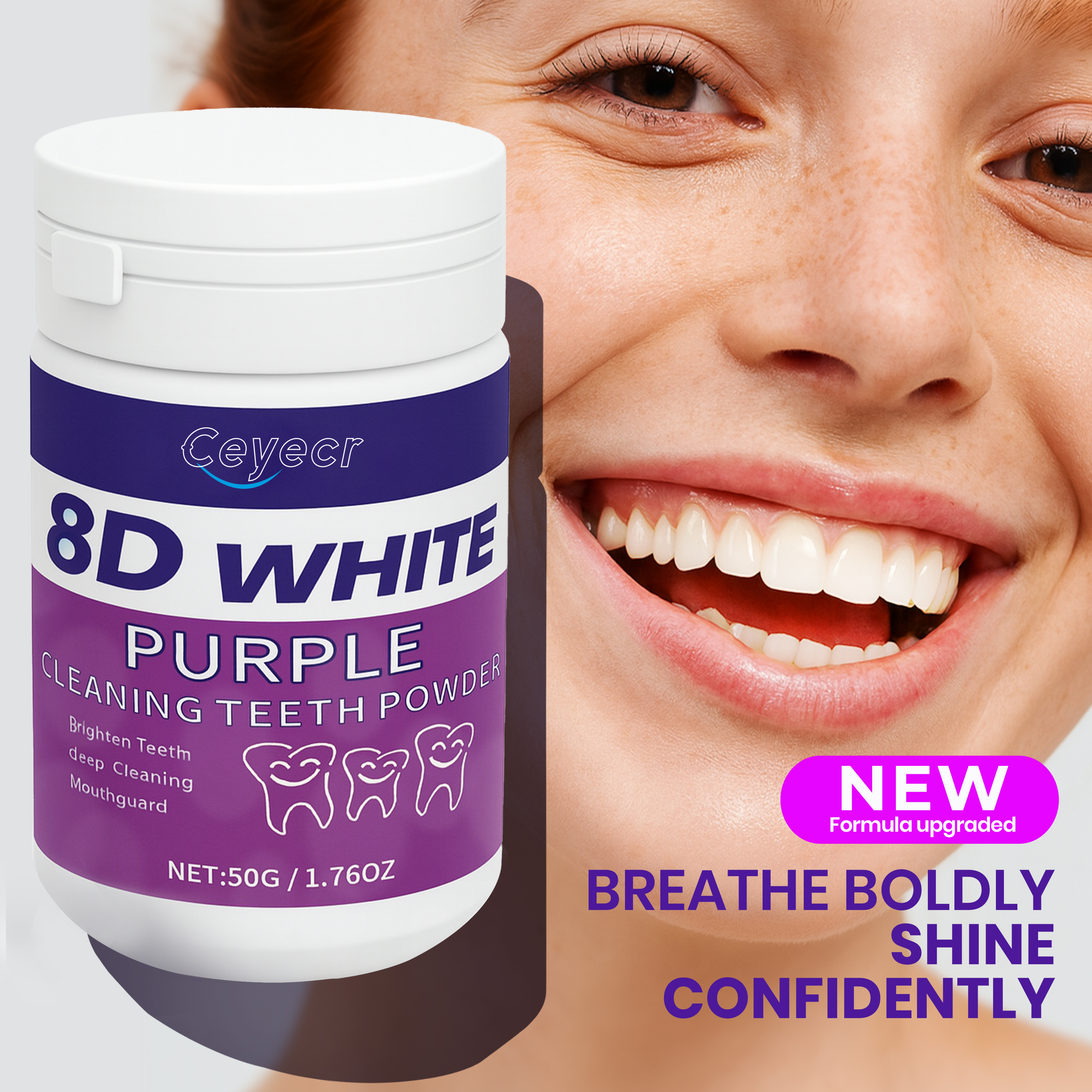 مسحوق تبييض الأسنان الأبيض 8D، - مراجعة Teeth Whitening Clinic وسعره
