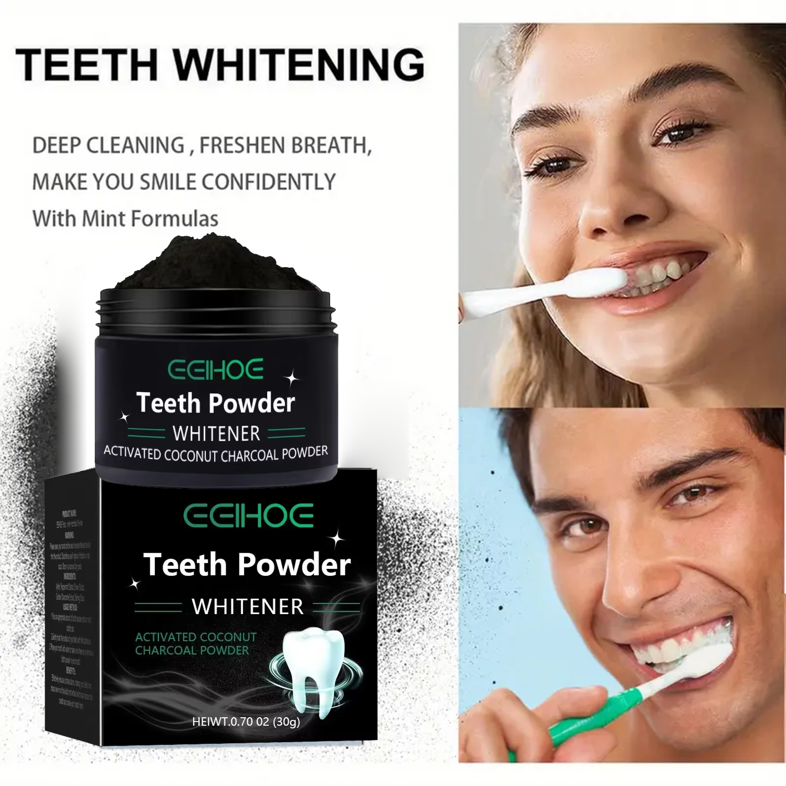 تفتيح الأسنان مسحوق تبييض التن - مراجعة Teeth Whitening Clinic وسعره