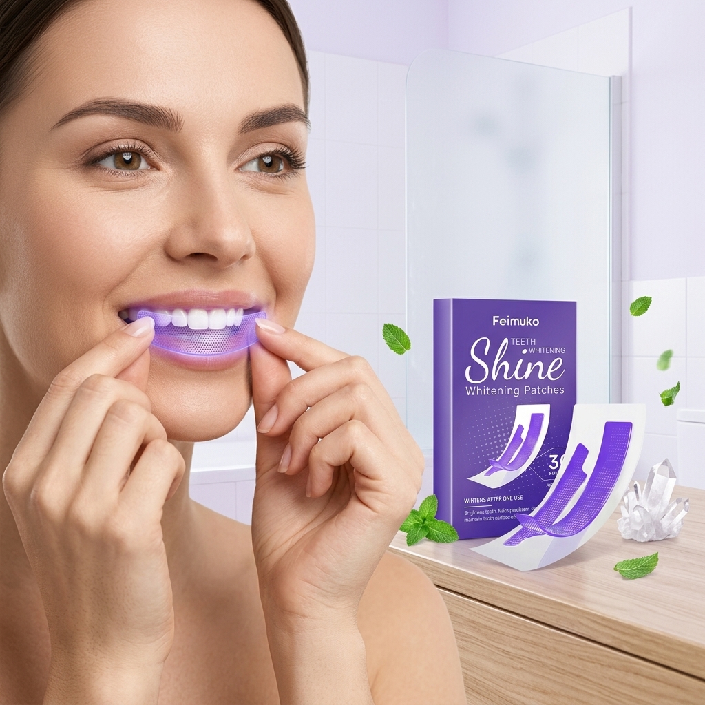 شرائط فيموكو البنفسجية لتبييض  - مراجعة Teeth Whitening Strips Crest وسعره