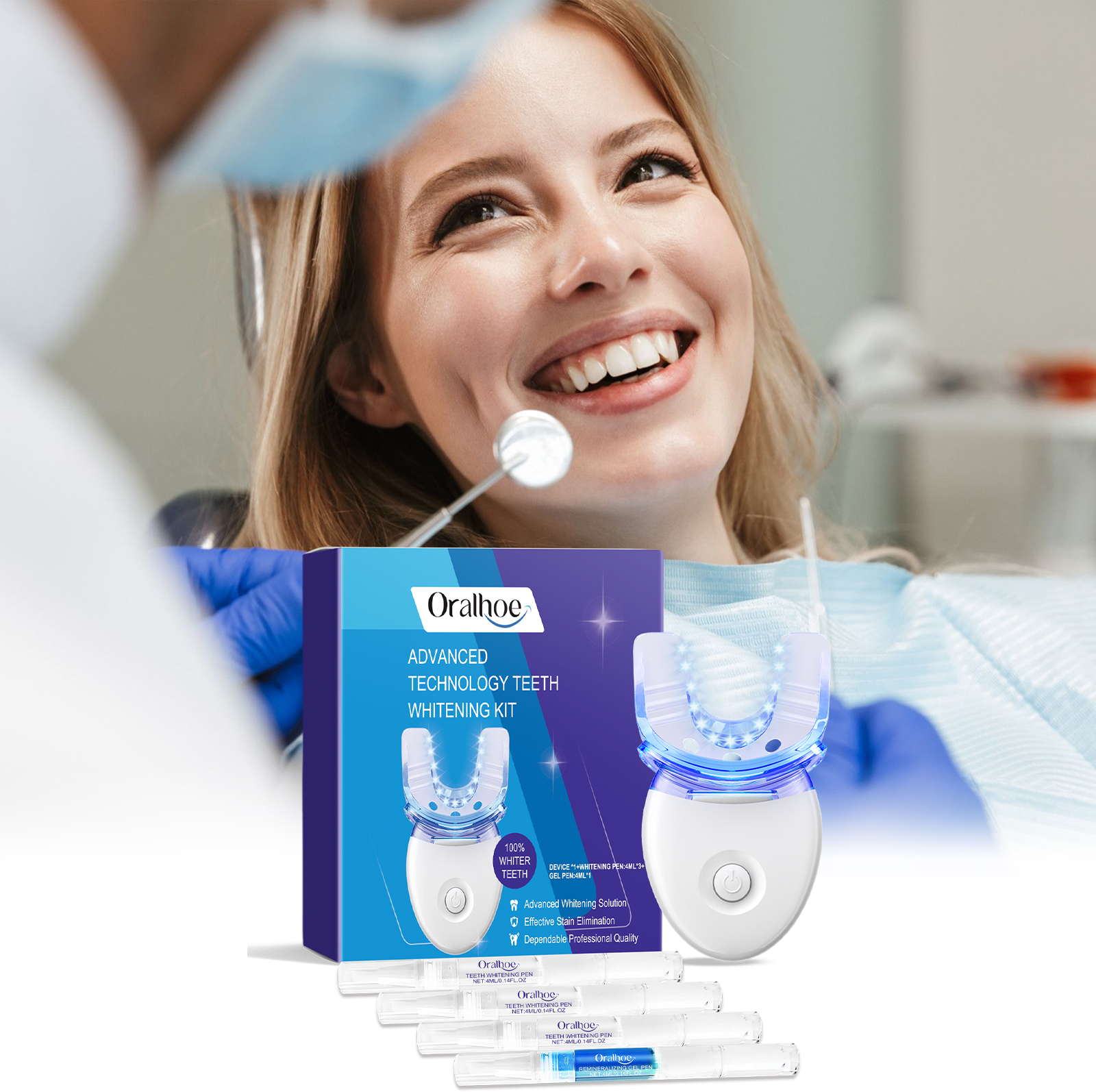 طقم إضاءة LED لتبييض الأسنان ا - مراجعة Teeth Whitening Clinic وسعره