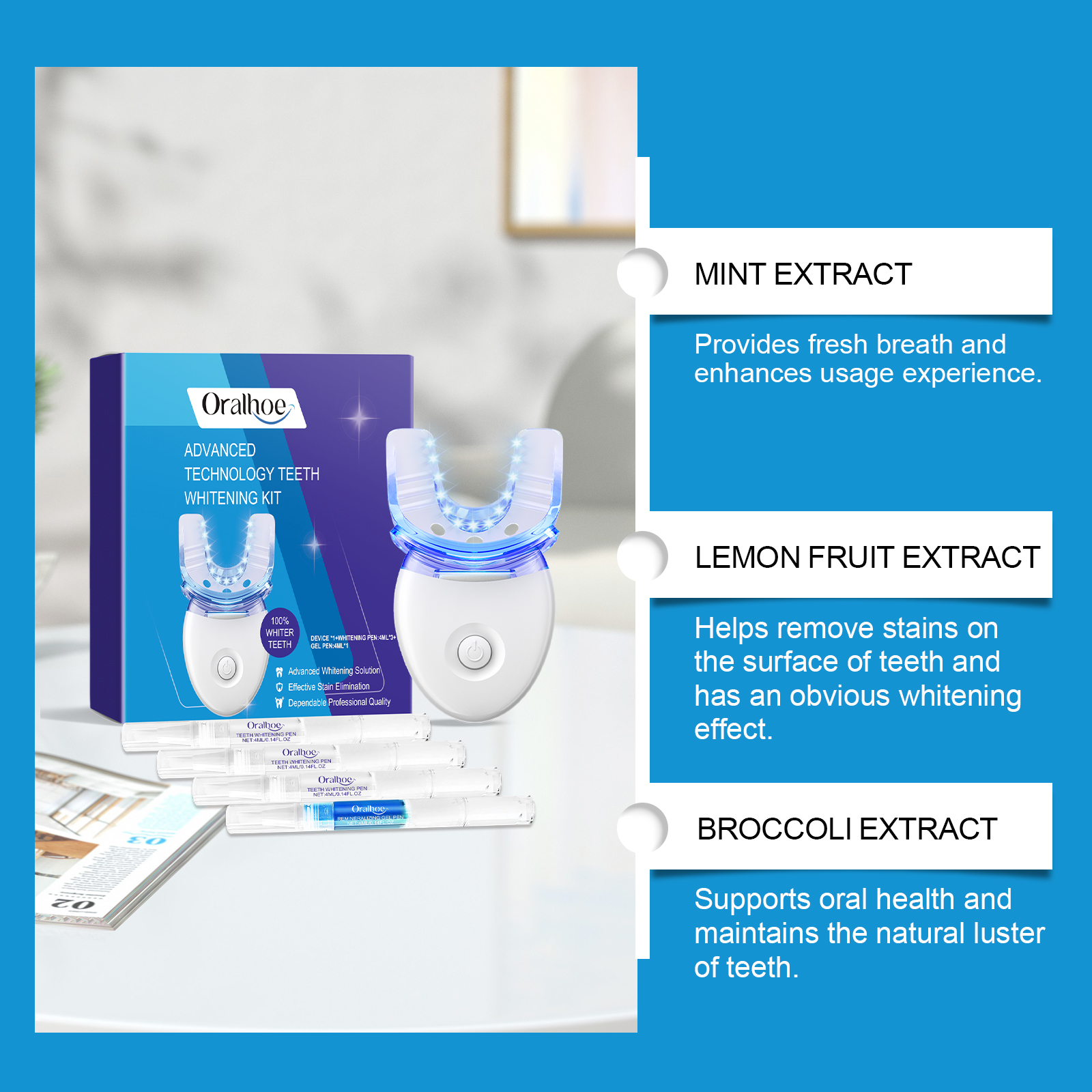 طقم إضاءة LED لتبييض الأسنان ا - مراجعة Teeth Whitening Clinic وسعره