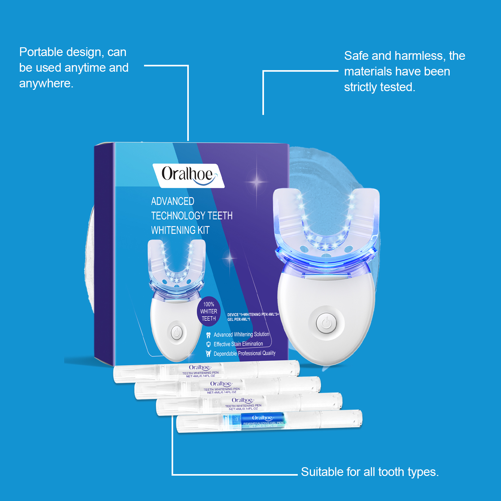 طقم إضاءة LED لتبييض الأسنان ا - مراجعة Teeth Whitening Clinic وسعره