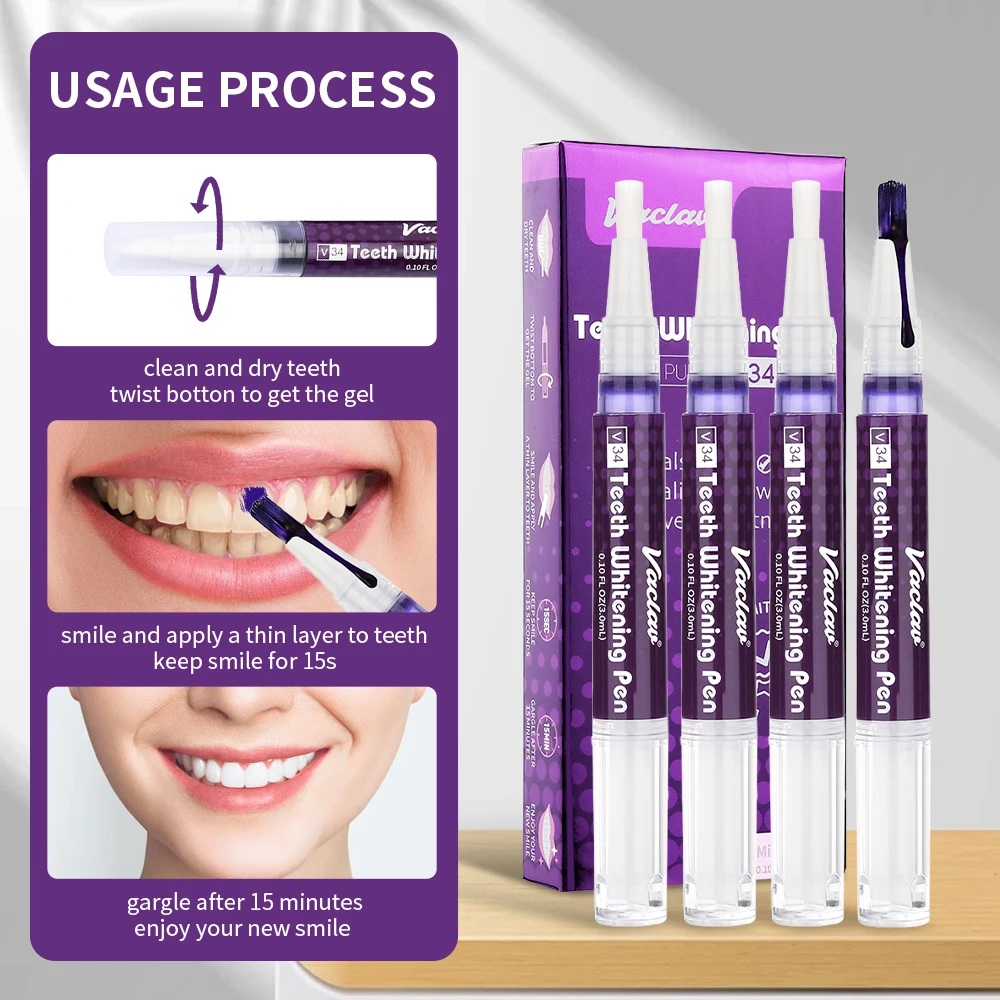 قلم جل تبييض الأسنان الأرجواني - مراجعة Teeth Whitening Retainer وسعره